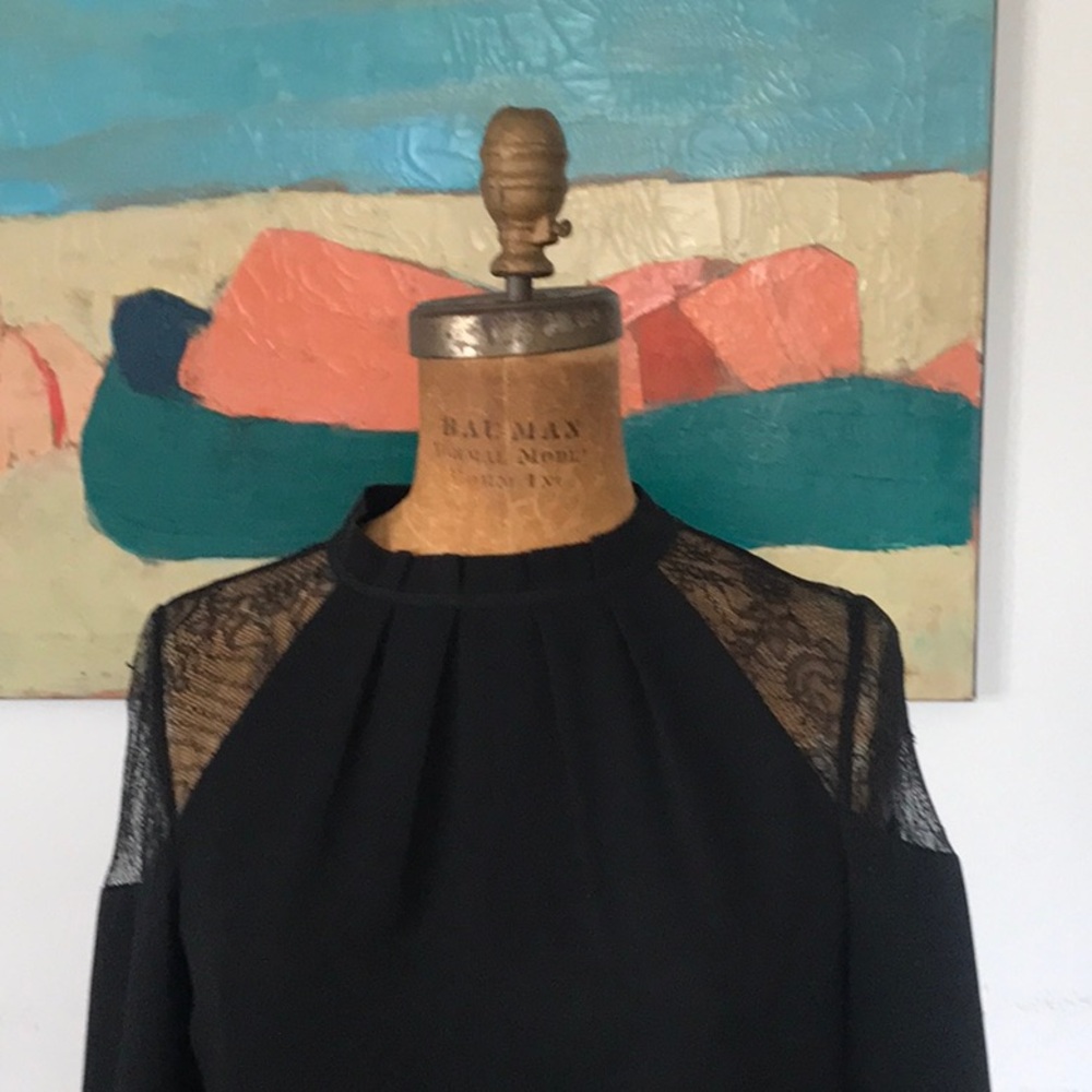 All Saints lace covered cold shoulder blouse